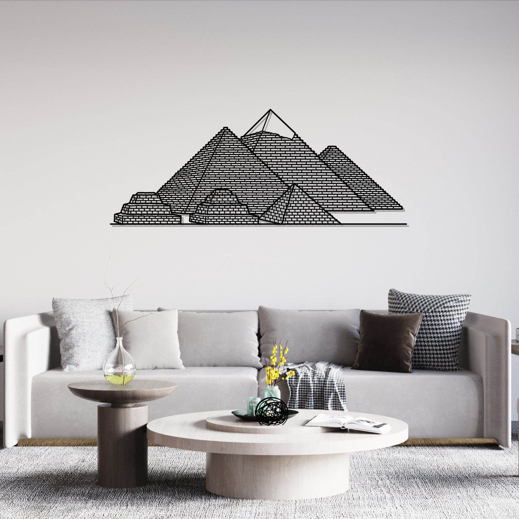 Pyramids of Giza Metal Wall Art