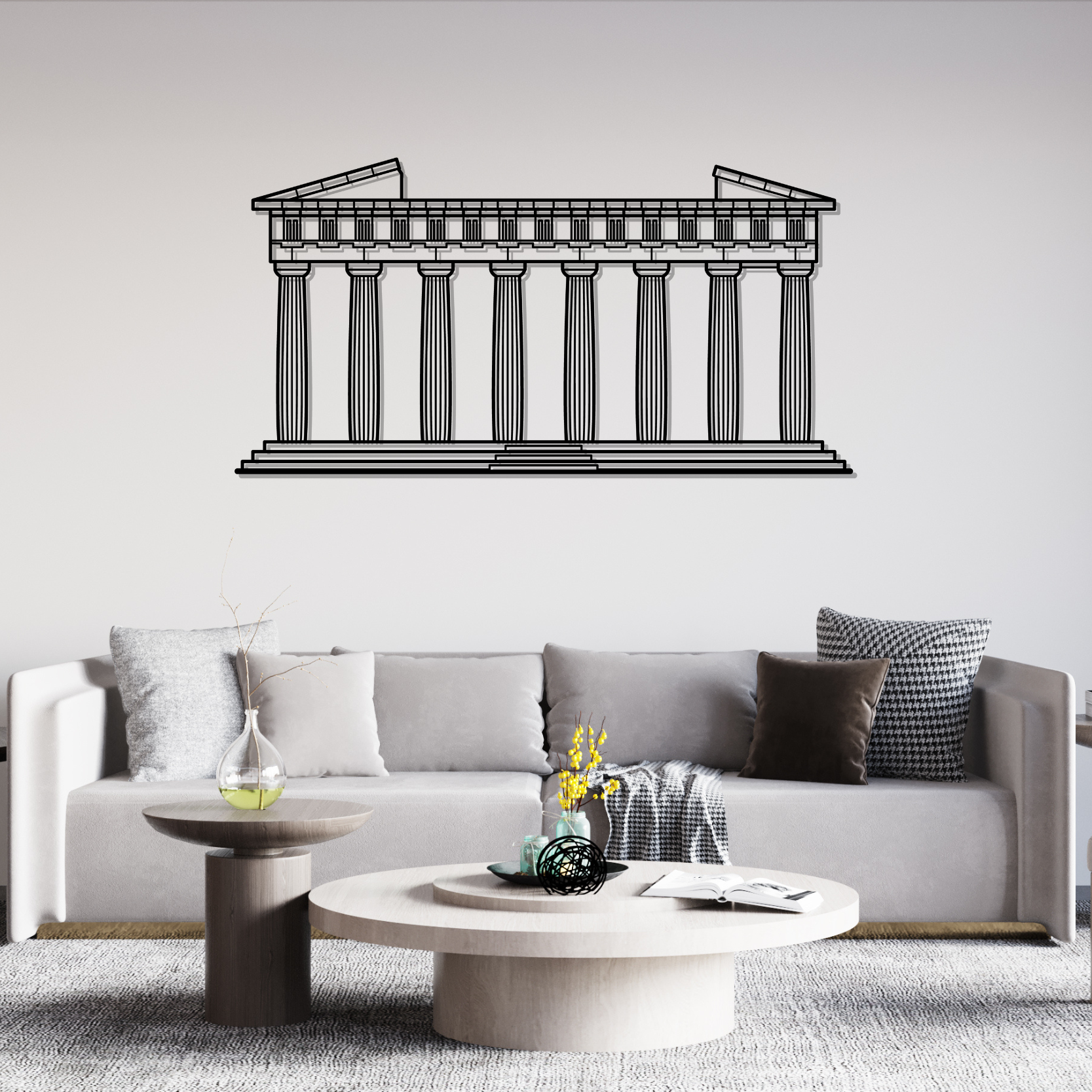 Athens Parthenon Metal Wall Art