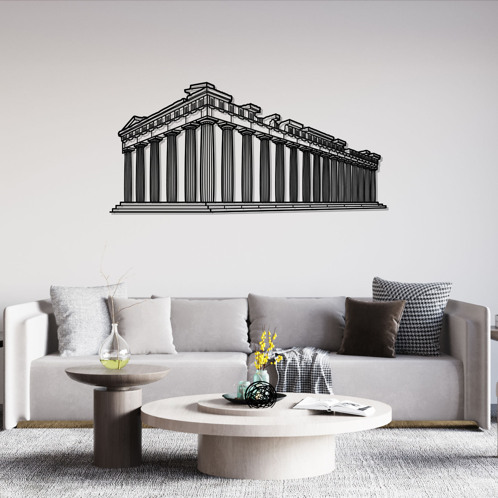 Athens Parthenon Metal Wall Art