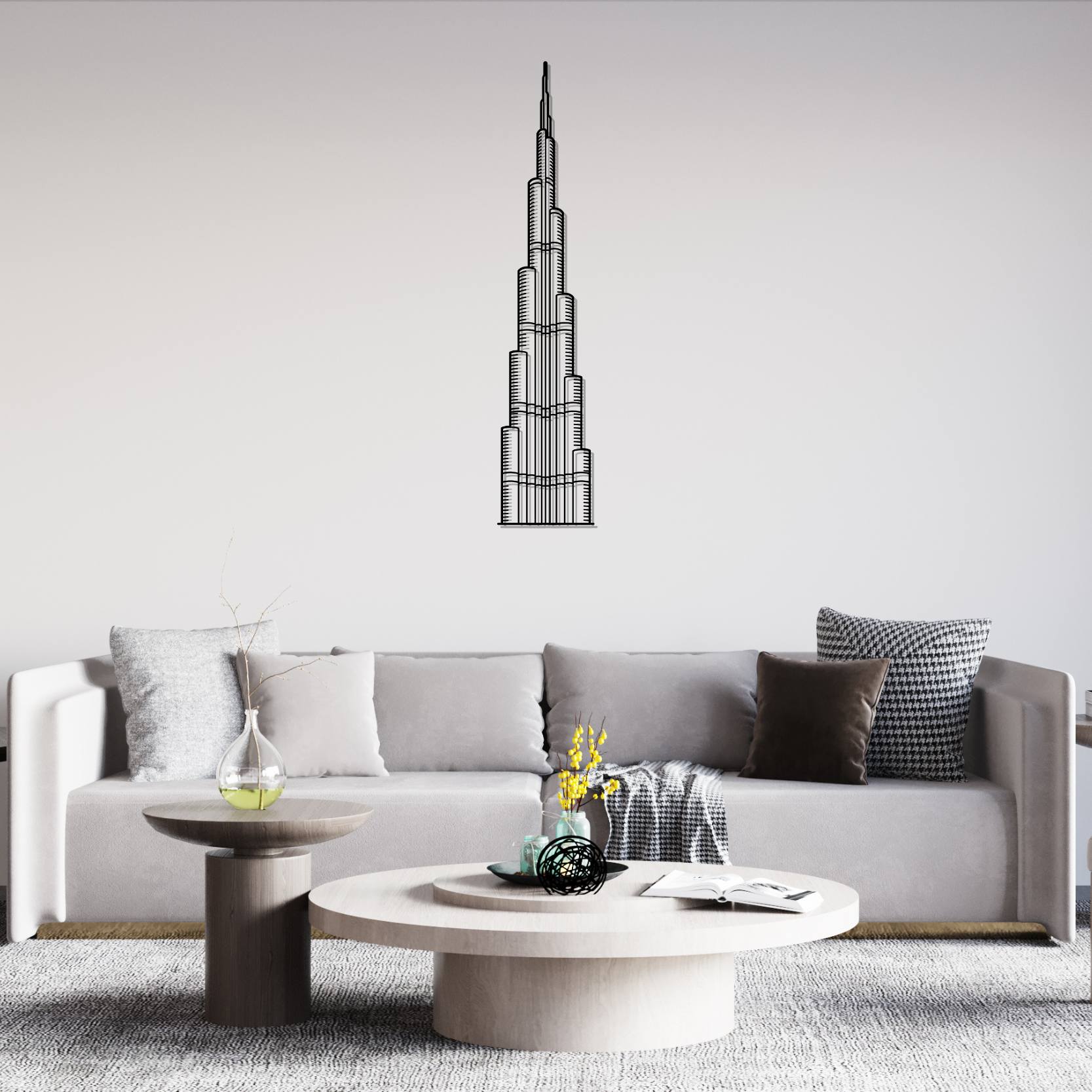 Burj Khalifa Metal Wall Art