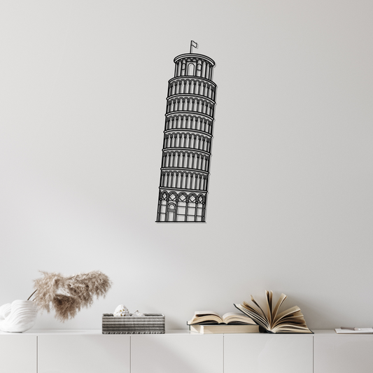 Leaning Tower of Pisa Metal Wall Art