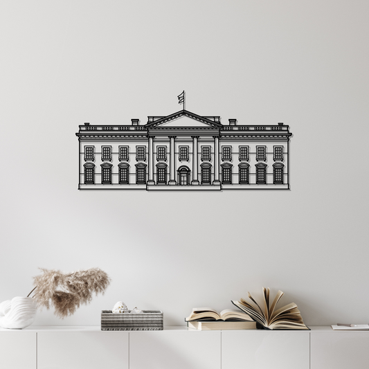 The White House Metal Wall Art