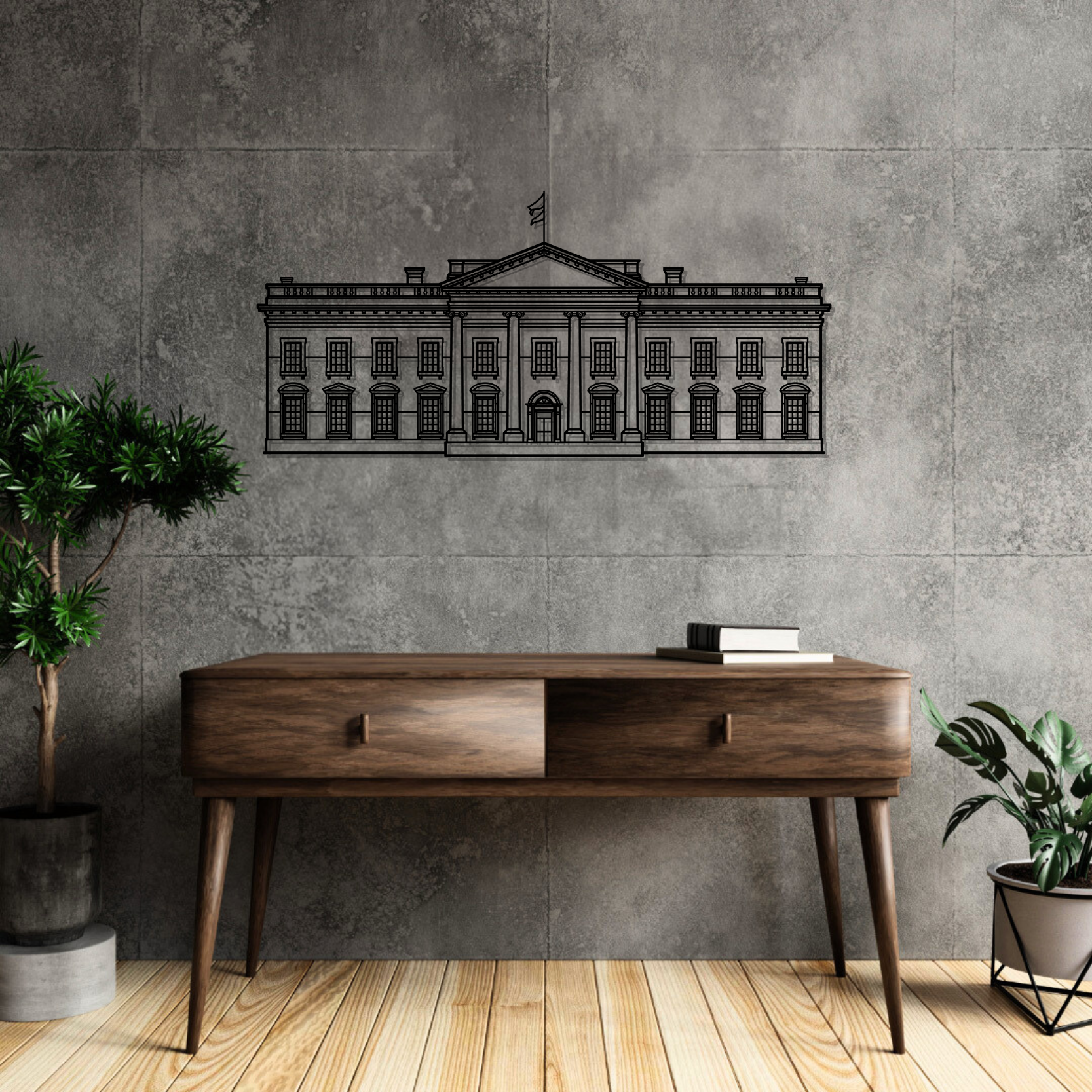 The White House Metal Wall Art