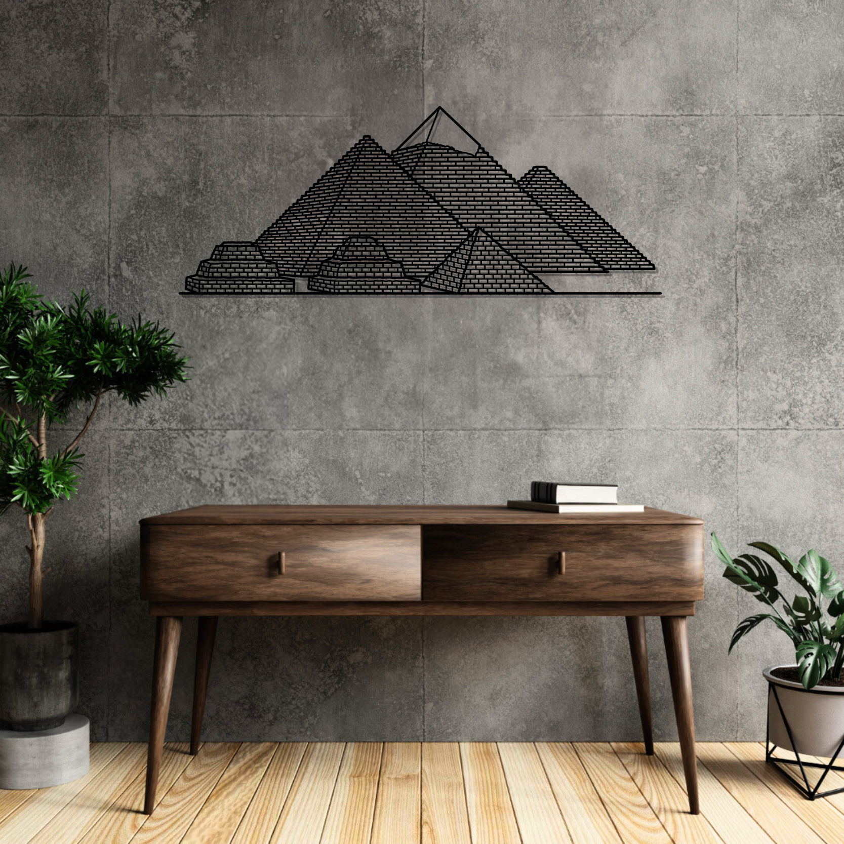 Pyramids of Giza Metal Wall Art