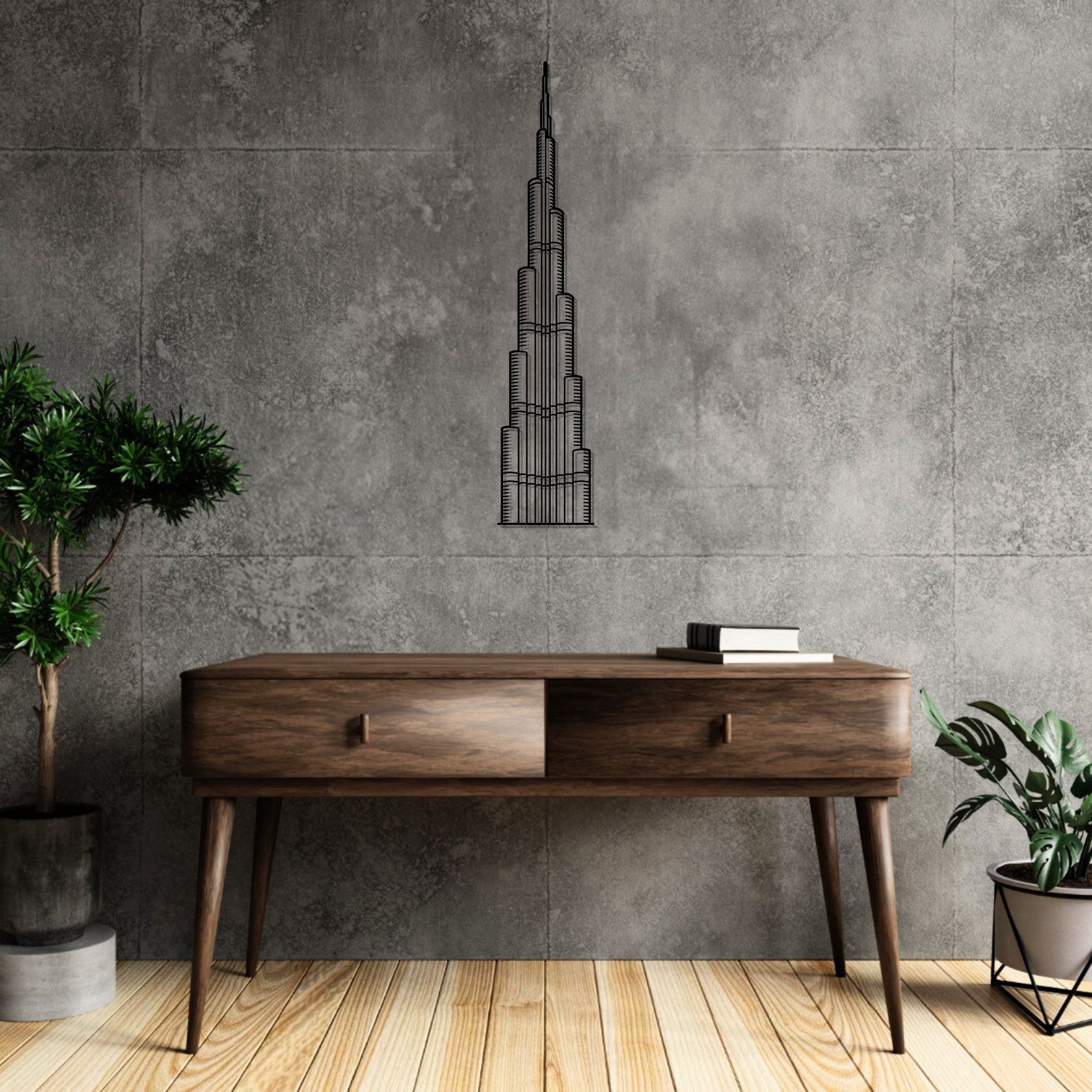 Burj Khalifa Metal Wall Art