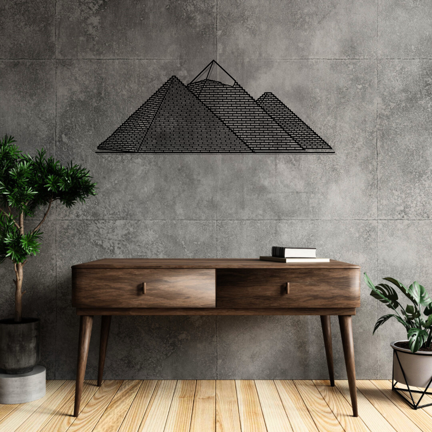 Pyramids of Giza Metal Wall Art